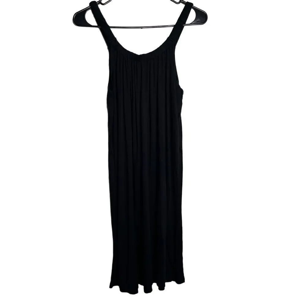 Merona Flowy High Neck Mini Dress Black Size Small